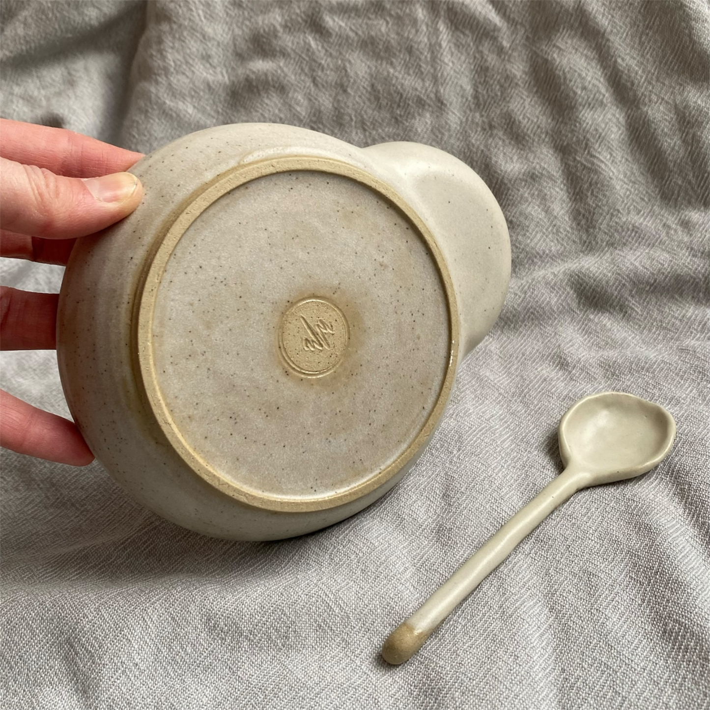 olive bowl and spoon