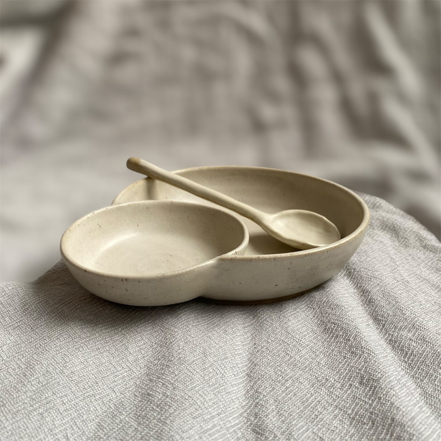 olive bowl and spoon