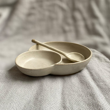 olive bowl and spoon