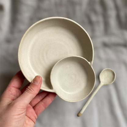 olive bowl and spoon