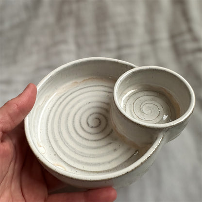 olive dish - cream