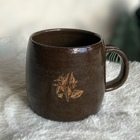 floral mug cocoa
