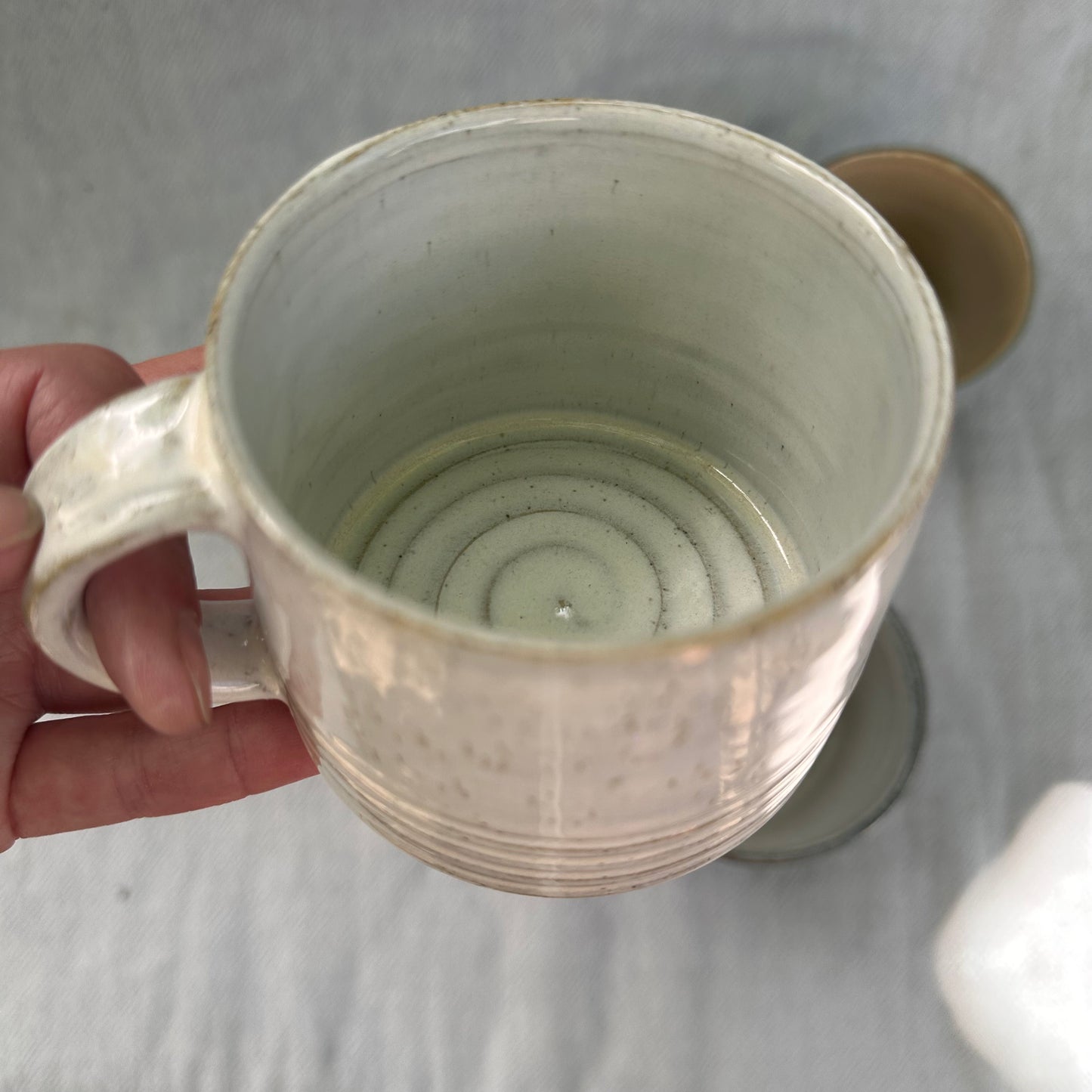 groove mug - cream