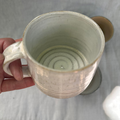 groove mug - cream