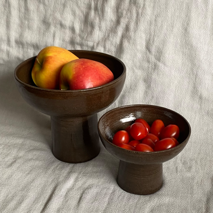 cocoa pedestal bowl large