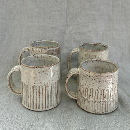 groove mug - cream